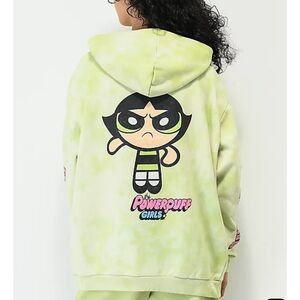 NGOrder x Powerpuff Girls Buttercup Green Tie Dye Hoodie Size Large (12)